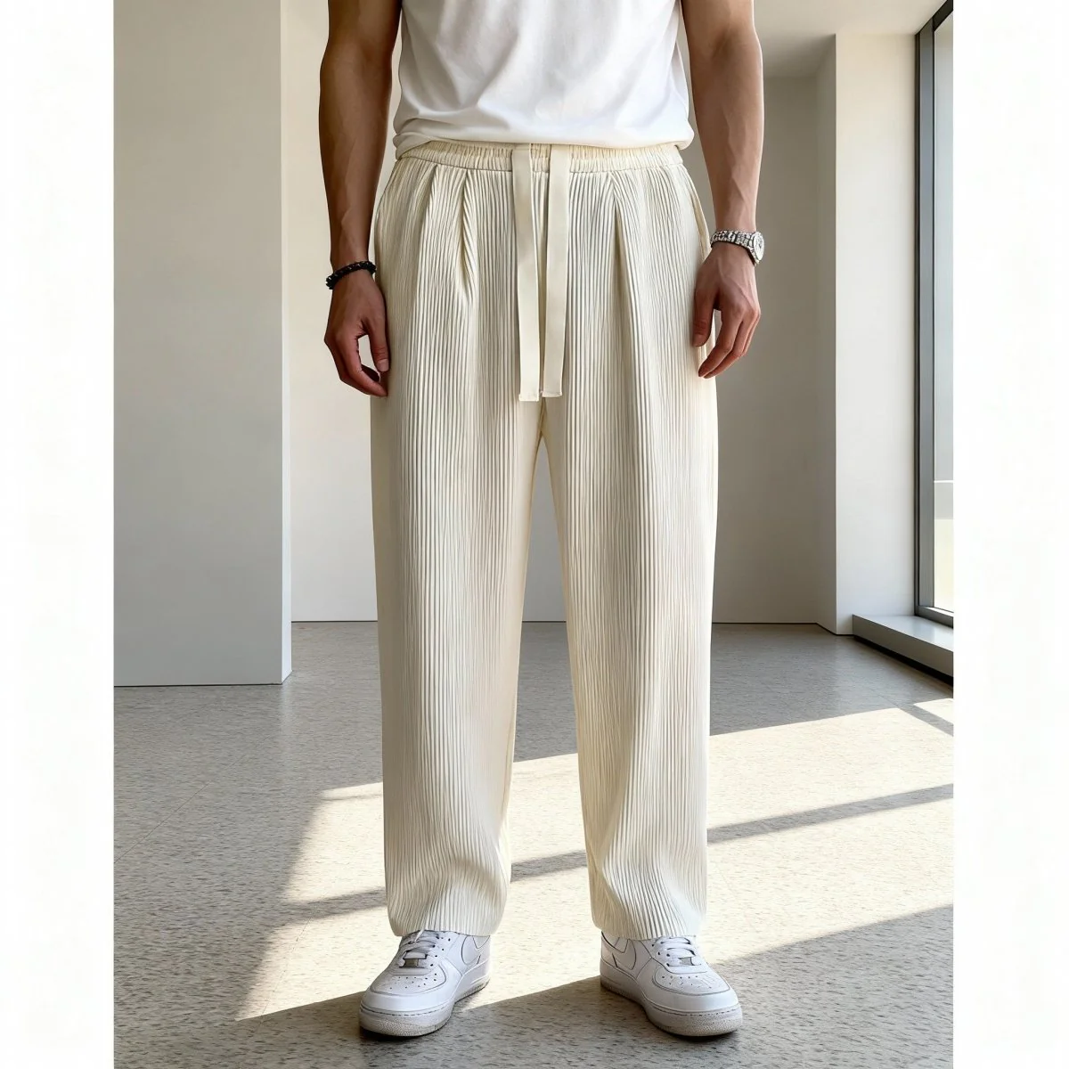 GS No. 146 Pleated Loose Sweatpants - Image 6