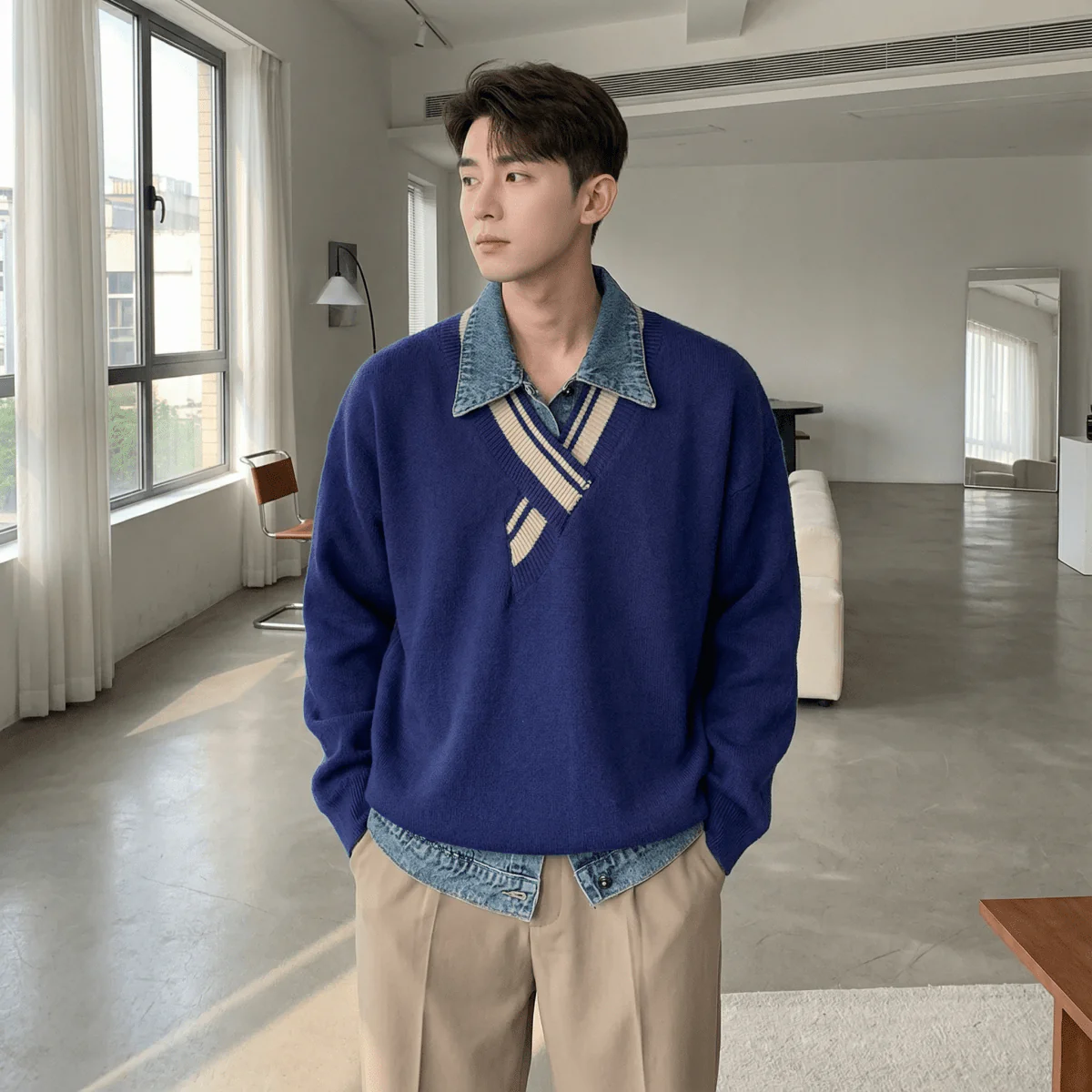 GS No. 164 V-neck Sweater - Image 2