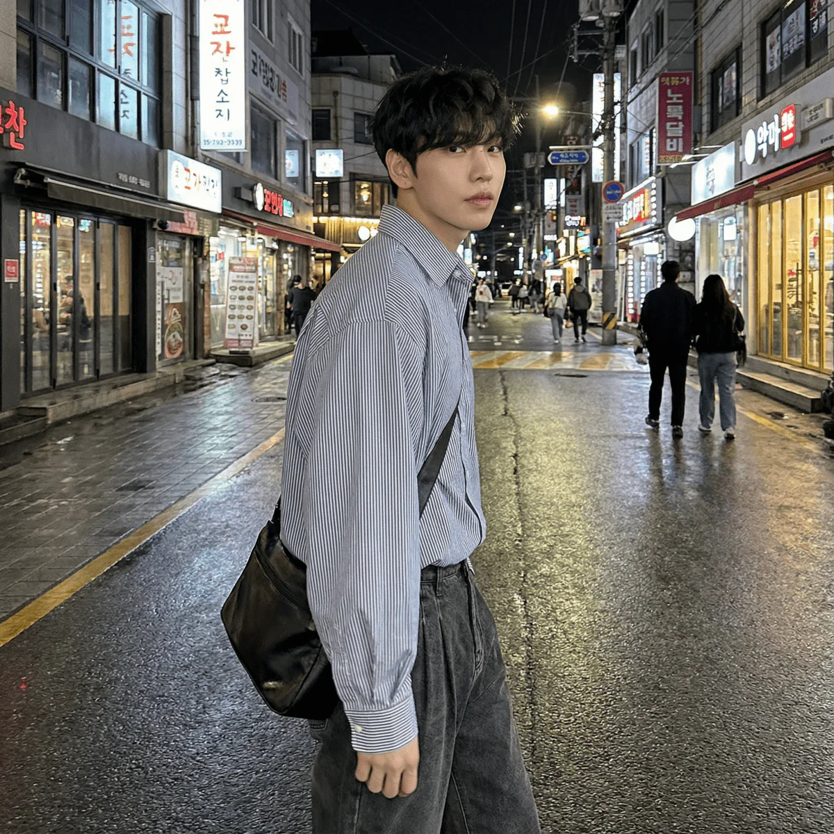 GS No. 337 Korean Striped Shirt - Image 2