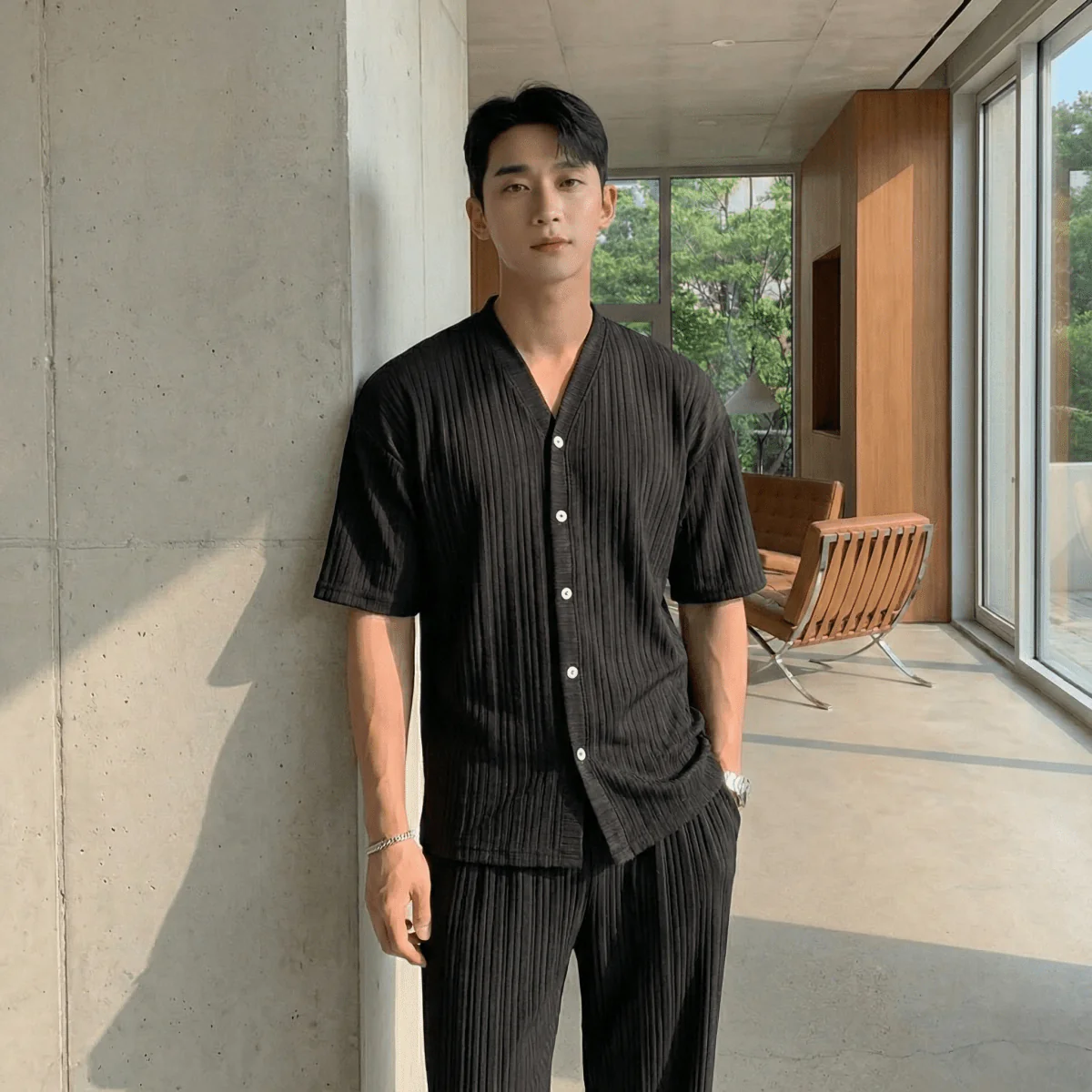 GS No. 390 Lazy Pleated T-shirts/Pants - Image 2